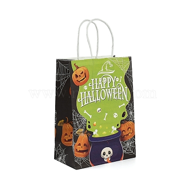 Halloween Paper Cauldron Printed Tote Bags(ABAG-P015-05A)-3