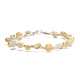 Bracelet de perles tressées en opale jaune naturelle(BJEW-JB07998-05)-1