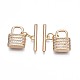 Brass Micro Pave Clear Cubic Zirconia Toggle Clasps(KK-S356-724-01)-1