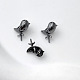 Brass Pave Clear Cubic Zirconia Bird Peg Bails Pin Charms(BAPE-PW0002-16C)-1