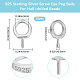 10Pcs 925 Sterling Silver Screw Eye Peg Bails(STER-BBC0006-91)-2
