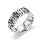 201 Stainless Steel Scale Pattern Finger Rings for Men, Stainless Steel Color, US Size 11(20.6mm)(FS-WGDD078-05)