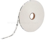 Word Printed Cotton Grosgrain Ribbon, Wheat, 5/8 inch(15mm), 100m/roll(SRIB-WH0015-01)