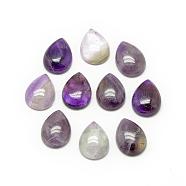 Natural Amethyst Cabochons, teardrop, 25x17~18x6mm(G-R417-18x25-30)