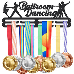 Iron Medal Hanger Holder Display Wall Rack, with Screws, Ballroom Dancing, 150x400mm(ODIS-WH0100-036)