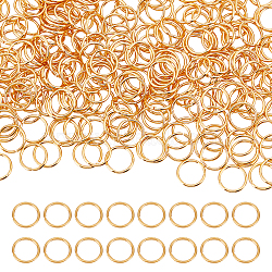 300Pcs Brass Open Jump Rings, Long-Lasting Plated, Round Ring, Real 18K Gold Plated, 21 Gauge, 7x0.7mm, Inner Diameter: 5.6mm(KK-BBC0008-72B)