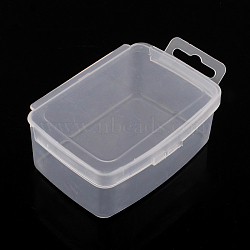 Rectangle Plastic Bead Storage Containers, Clear, 10.5x6.5x3.5cm(X-CON-Q023-26)