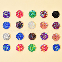 40Pcs Cute Resin Cabochons, Frosted, Mixed Shapes, Mixed Color, 15~27x16~23.5x4.5~6mm(CRES-YW0001-05)