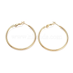 Ring 304 Stainless Steel Hoop Earrings for Women Men, Golden, 12 Gauge, 40x2mm, Pin: 0.6mm(EJEW-B049-02D-G)