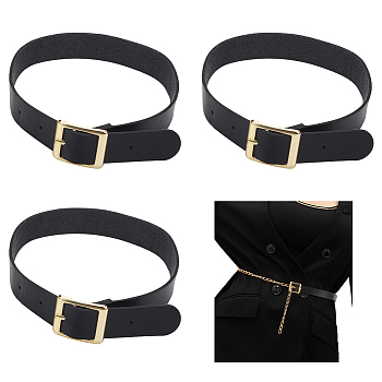 PU Leather Choker Necklaces with Alloy Clasp, Black, 16.22 inch(41.2cm)