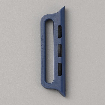 Plastic Watchband Connector, Marine Blue, 9.5x35x3mm