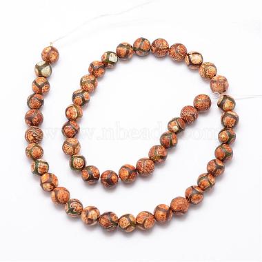 Tibetan Style MIxed Pattern dZi Beads(G-K166-02-8mm-L2)-2
