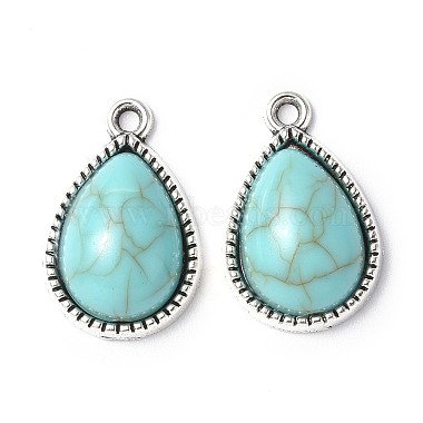 Resin Imitation Turquoise Pendants(PALLOY-M203-22AS)-2