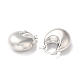 Brass Flat Round Thick Hoop Earrings for Women(EJEW-Q024-05P)-2