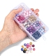 220Pcs 10 Colors Transparent Crackle Glass Beads Strands(GLAA-YW0001-49)-5