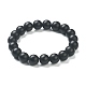 Matte Round Glass Beads Stretch Bracelets for Teen Girl Women(BJEW-A117-D-23)-2