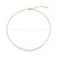 Cubic Zirconia Column Pendant Necklace with Brass Cable Chains, Golden, 13.78 inch(35cm)(UU3534-1)