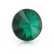 Preciosa&reg MAXIMA Crystal Round Stones, Czech Crystal, Bicone(436 11 177 Rivoli), Dura Foiling, 50730 Emerald, SS47(10.55~10.9mm)(X-PRC-RASS47-50730)