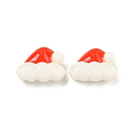 Christmas Theme Opaque Resin Decoden Cabochons, Hat, 11.5x15x6.5mm(CRES-B022-01H)