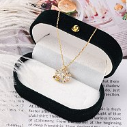 925 Sterling Silver Colorful Cubic Zirconia Constellation Pendant Cable Chain Necklaces for Women, Real 18K Gold Plated, Cancer, 13.74 inch(34.9cm), pendants: 10.5~17x8.5~15mm.(STER-R009-01G-02)