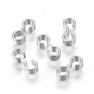 304 Stainless Steel Quick Link Connectors, Chain Findings, Number 3 Shaped Clasps, Stainless Steel Color, 3x12x5mm, Hole: 3mm(X-STAS-G187-26P)