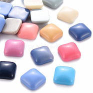 Opaque Acrylic Cabochons, Square, Mixed Color, 17.5x17.5x7mm, about 285pcs/500g(MACR-S373-17A)