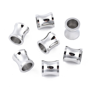 316 Surgical Stainless Steel Beads, Column, Stainless Steel Color, 10x9mm, Hole: 6.5mm