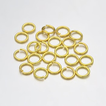 Brass Open Jump Rings, Golden, 23 Gauge, 3x0.6mm, Inner Diameter: 1.2mm, about 2272pcs/50g