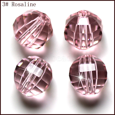 8mm Pink Round Glass Beads