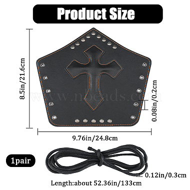 Adjustable Cowhide Cross Cord Bracelet(AJEW-WH0342-87B)-2