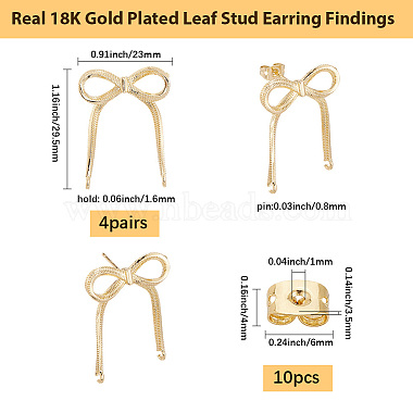 6Pcs Brass Stud Earring Finding(KK-BBC0019-96B)-2