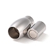 Tarnish Resistant 304 Stainless Steel Magnetic Clasps with Glue-in Ends(STAS-K006-21C)-2