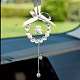 Bowknot & Ring & Ball Tassel Glass Rhinestone Pendant Decorations(AUTO-PW0001-17A)-1