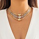 Brass Box Chains Multi-strand Necklaces(NJEW-C040-01B)-2