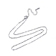 304 Stainless Steel Dapped Chains Necklace for Men Women(NJEW-N050-A05-S20)-3
