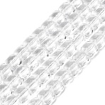 Transparent Glass Beads Strands, Square, Faceted, Clear, 5.5~6x6x4~4.5mm, Hole: 1mm, about 100pcs/strand, 22.44~22.56(57~57.3cm)(GLAA-L050-A18)