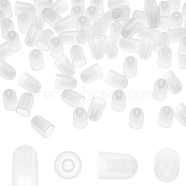 100Pcs Transparent Plastic Syringe Tip Cap, Dispensing Needle Tip Cap, White, 17x11mm, Inner Diameter: 4mm(AJEW-OC0002-97)