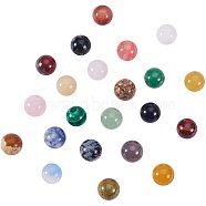 Natural & Synthetic Gemstone Stone Beads, Gemstone Sphere, for Wire Wrapped Pendants Making, No Hole/Undrilled, Round, Mixed Color, 10mm, 100pcs(G-NB0001-49)