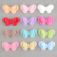 Opaque Resin Decoden Cabochons, Rose Butterfly, Mixed Color, 24x45.5x11mm(RESI-Q230-02)