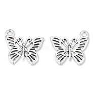 Tibetan Style Alloy Pendants, Cadmium Free & Lead Free, Butterfly, Antique Silver, 18x19x2mm, Hole: 1.8mm, about 780pcs/1000g(TIBEP-N008-189)