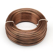 Round Aluminum Wire, Bendable Metal Craft Wire, for DIY Jewelry Craft Making, Sienna, 10 Gauge, 2.5mm, 35m/500g(114.8 Feet/500g)(AW-S001-2.5mm-18)