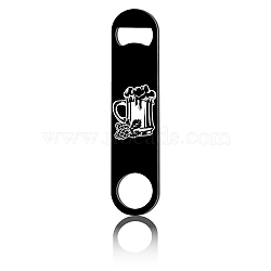 430 Stainless Steel Bottle Openers, Laser Cut, Rectangle, Bottle, 178x40x2mm(AJEW-WH0259-022)