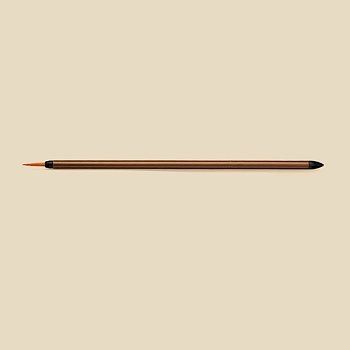 Bamboo Chinese Calligraphy Drawing Brush Pen, with Weasel Brush Hair, Drawing Line Pen for Beginners, Camel, 19cm
