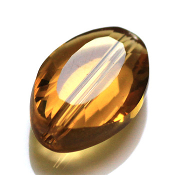 Imitation Austrian Crystal Beads, Grade AAA, Faceted, Oval, Goldenrod, 9.5x6x3mm, Hole: 0.7~0.9mm