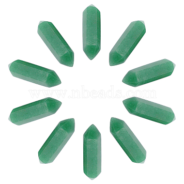 30mm Bullet Green Aventurine Beads