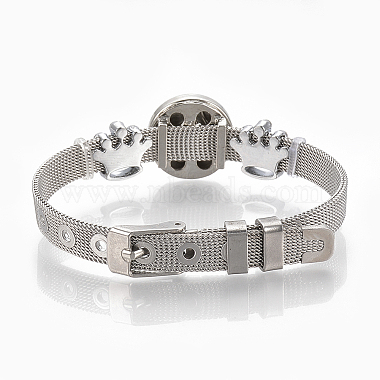 Alloy Rhinestone Snap Cord Bracelet Making(BJEW-S136-07)-6