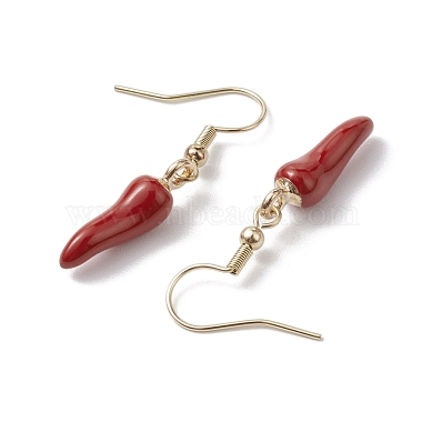 Alloy Enamel Chili Dangle Earring(EJEW-JE05762)-4