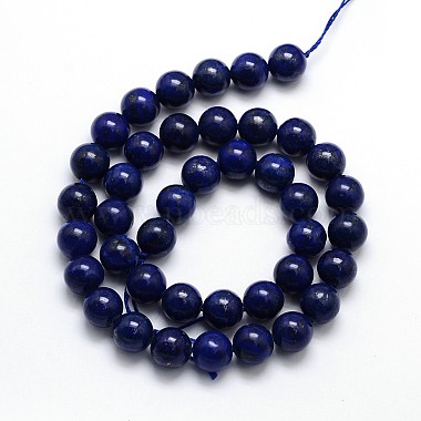 Chapelets de perles rondes naturelles en lapis-lazuli teinté(G-O047-06-12mm)-3