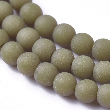 Frosted Opaque Glass Bead Strands(X-FGLA-G002-A03)-3