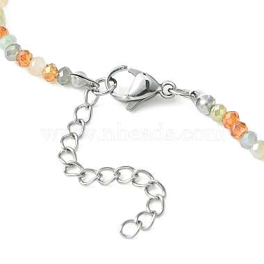 Glass Beaded Necklace with 304 Stainless Steel Clasps(NJEW-JN04363-02)-4